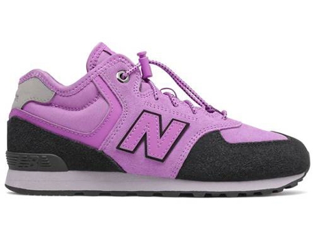 Zapatillas Deportivas NEW BALANCE 574 Para Niños (Negro, Rosa - Tejido, Material Sintético -35,5)