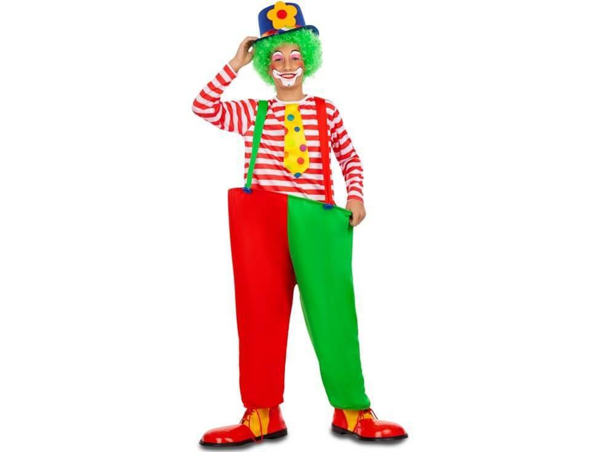 Disfraz de Niño DISFRAZZES Payaso Rojo Y Verde (Talla: 3 a 4 años)