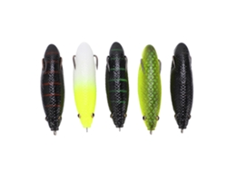 Danu26-5pcs Cebo De Rana Largo Artificial Gusano Accesorios De Pesca Para Ríos Y Orillas