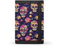 Cartera Compacta Poliéster Con Cremallera Para Hombre Diseño Estampado