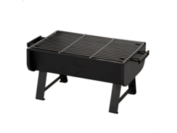 Parrilla portátil de carbón Aktive de acero, 45x30x25 cm, con asas laterales.