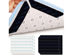 Omni-32 Agarradores De Alfombra Antideslizantes Lavables Y Reutilizables Para Suelos De Madera, Baldosas Y Mosaicos (negro Y Blanco)