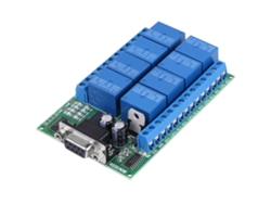 Módulo De Relé Rs 232 Db9 De 8 Canales Para Control Remoto De 12 V Para Hogares Inteligentes