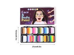 Kit Profesional De Pintura Facial Con Pinceles, Plantillas Y Pegatinas: Seguro E Hipoalergénico Para Festivales Y Cosplay.