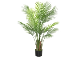Palmera artificial de 120 cm en maceta para sala de estar, oficina y decoración.