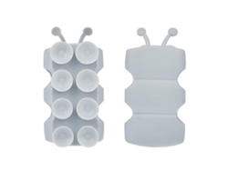 Pack 2 Soportes Grises Con Ventosa Universal, Compatible Con Casi Todos Los Boquillas, Hogar Y Duchas Exteriores.