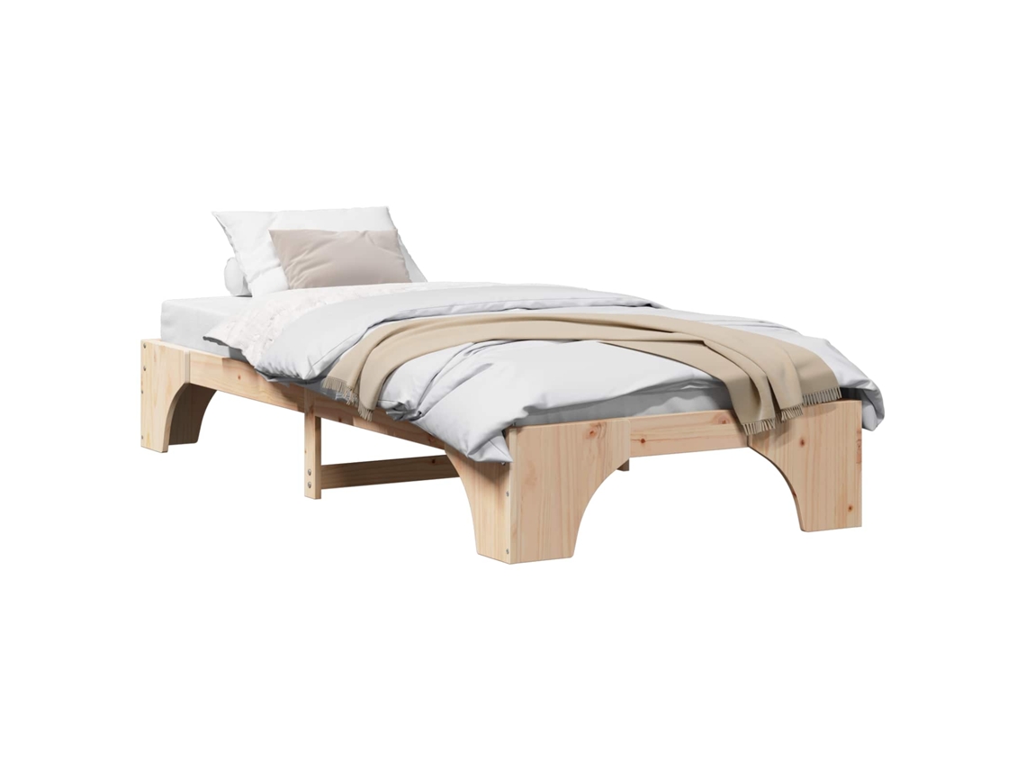 Maison Exclusive - Estructura De Cama Natural 90 X 200 Cm Madera De Pino Macizo