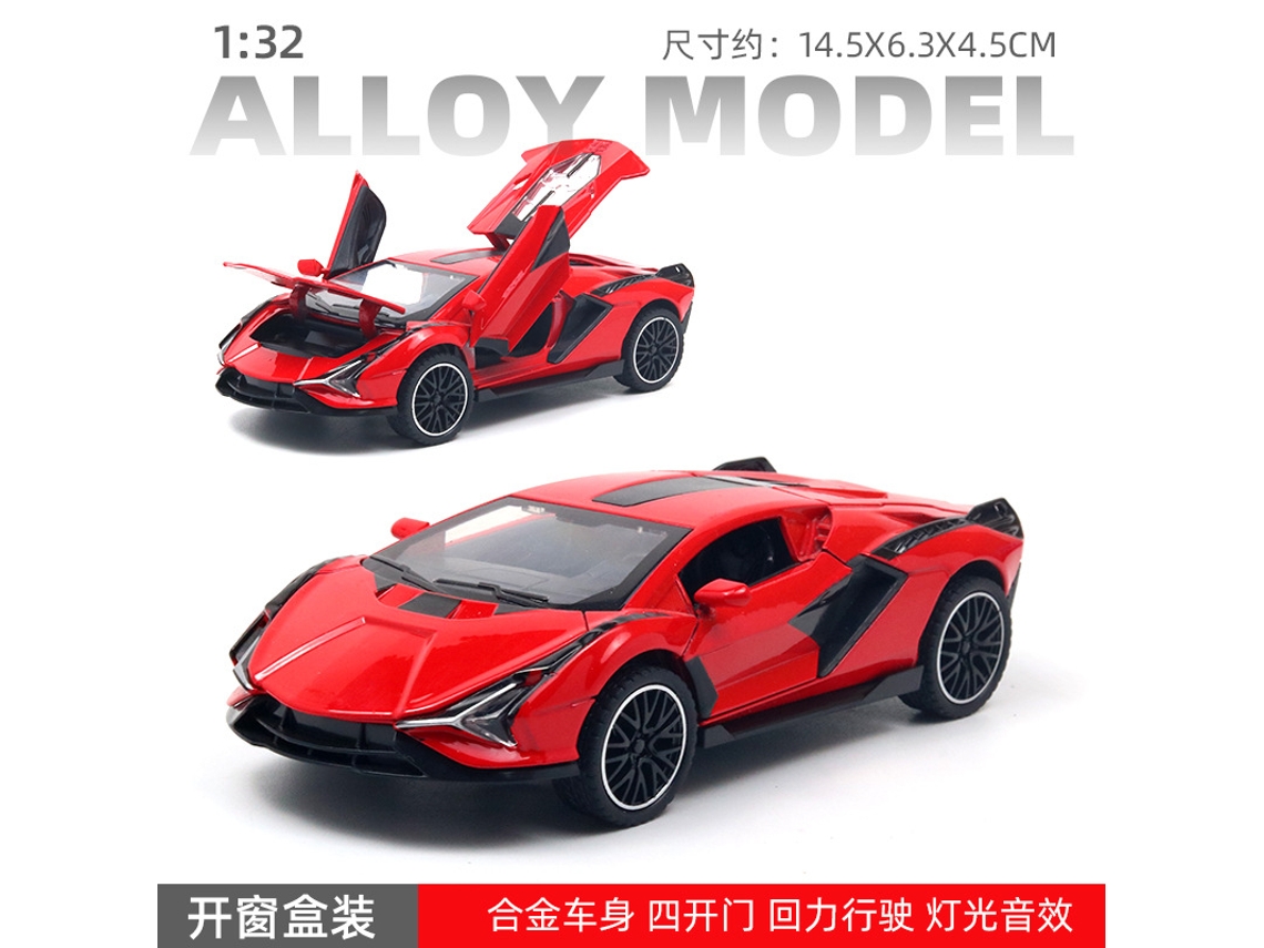 Coche De Juguete A Escala 1/32, Fabricado En Metal Fundido A Presión, Con Puertas Que Se Abren, Luces Y Música. Un Coche De Juguete Para Niños.