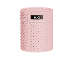 Humidificador retro de 600 ml de tela tejida, luz nocturna degradada, boquilla doble Kofihety