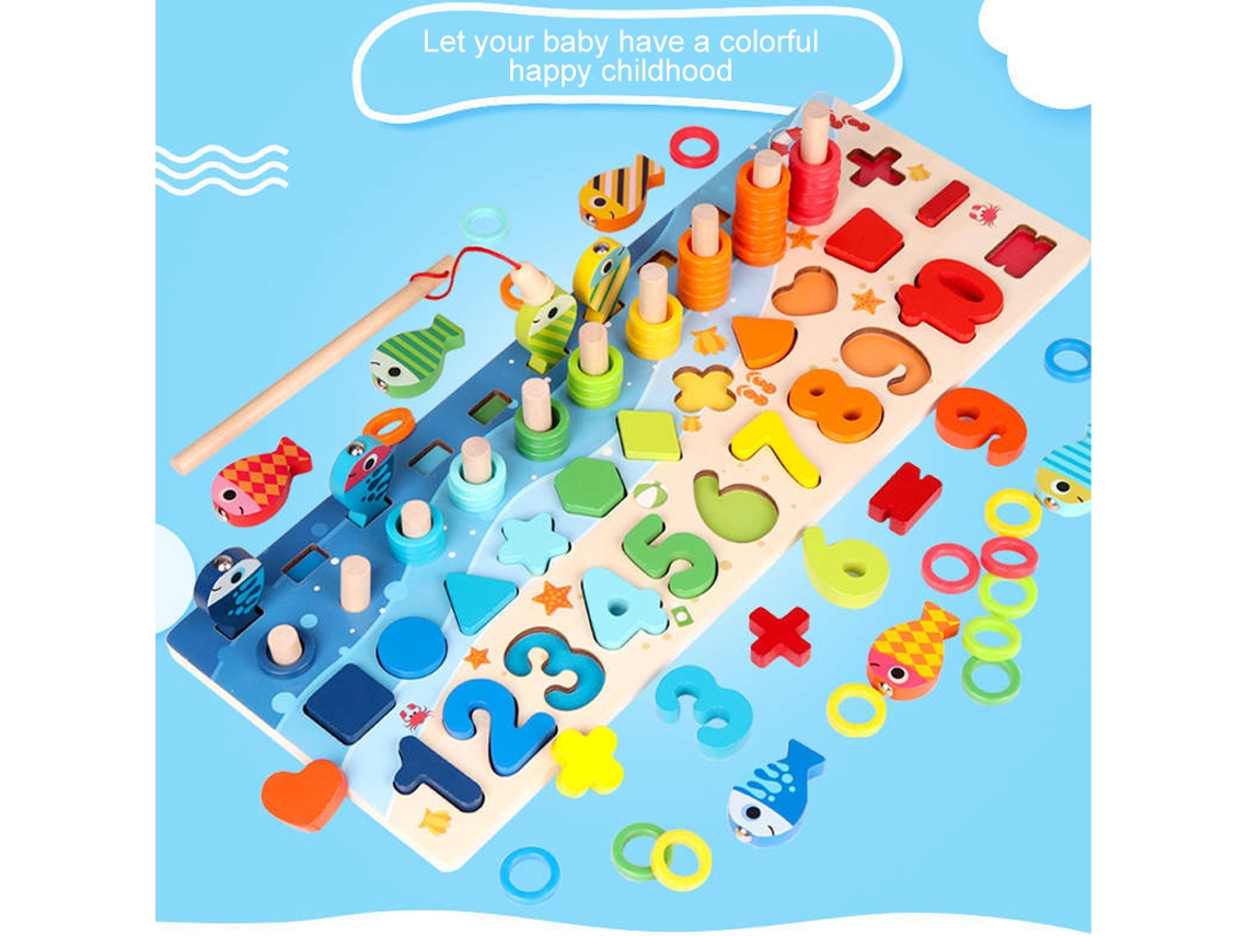 Juego De Rompecabezas De Números De Madera Educativo Para Niños De 3 A 6 Años.