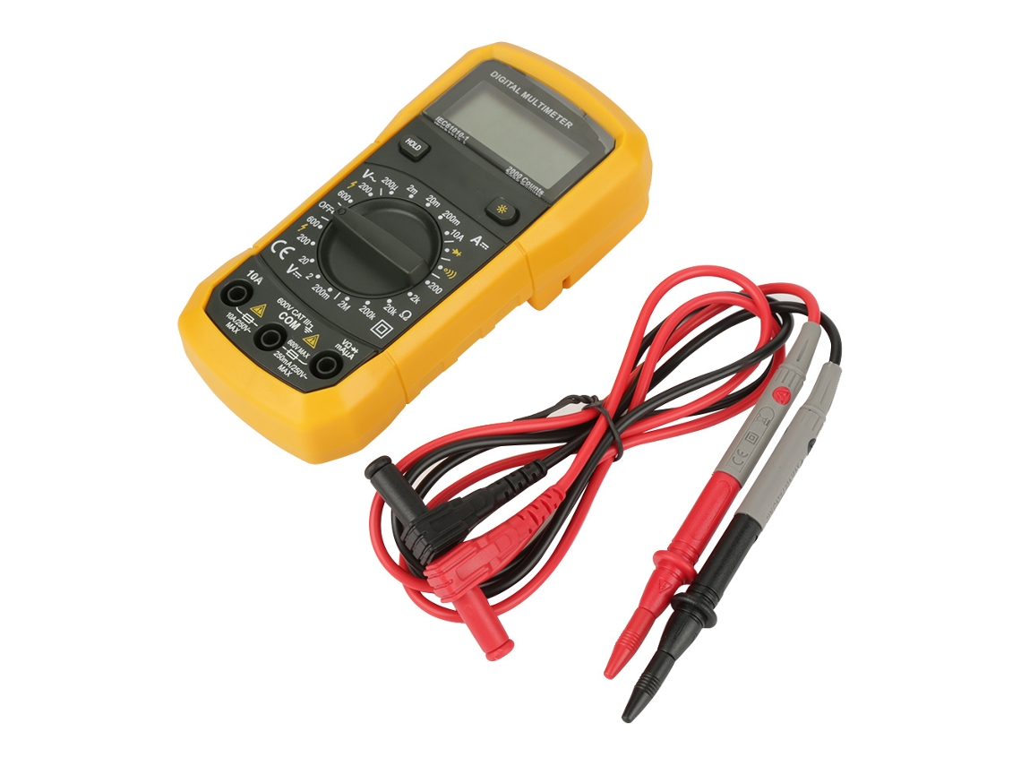Yncm2026-multímetro Digital De Mano Peakmeter Pm8233b Auto-rango 2000 Conteos Voltímetro Amperímetro Ohmímetro