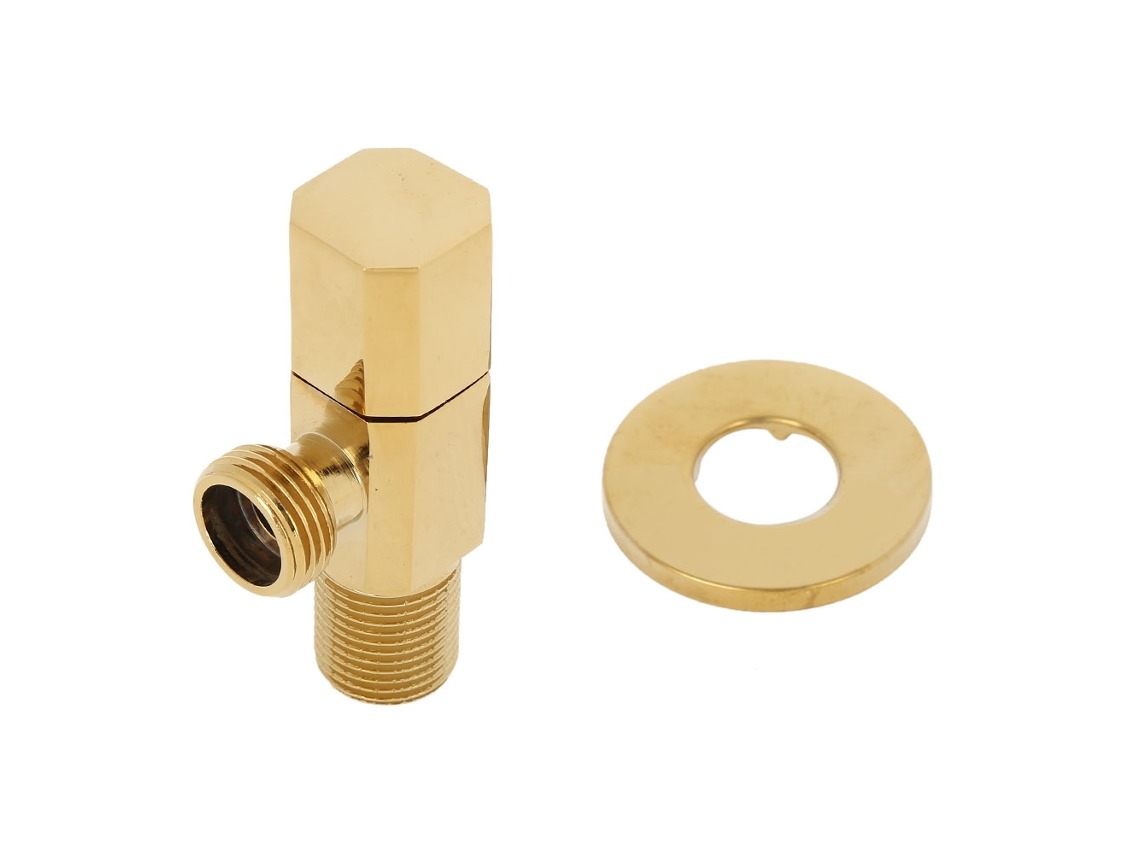 Válvula Angular De Parada De Água Quente/fria Latão Banheiro Chuveiro Torneira Acessório