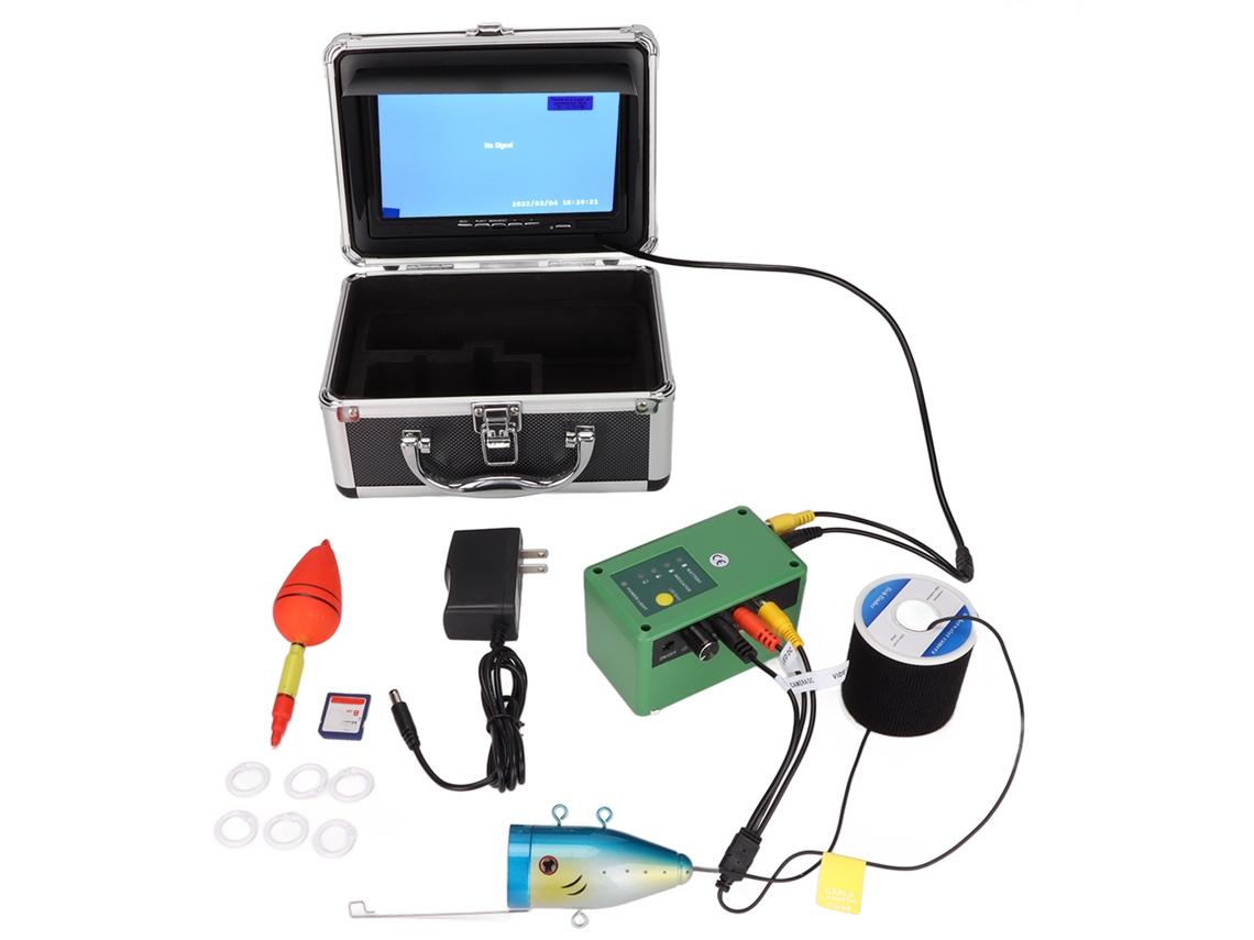 Cámara de pesca subacuática de 7 pulgadas con iluminación