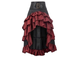 Falda Gótica Punk De Talla Grande Para Mujer Con Volantes, Costura Irregular, Largo Hasta El Tobillo, Estilo Cupcake.