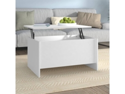 Mesa de Centro de Apoyo 80X55,5X41,5 Cm Madera Procesada Blanco