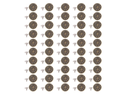 50 Juegos De Botones De Acero Inoxidable Para Pantalones, Diseño De Estrella Y Hoja, 17 Mm, Bronce.