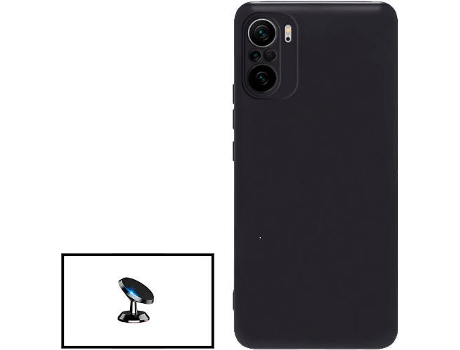 Kit Soporte Magnético de Coche y Funda Silicona Liquida Xiaomi Mi 11T Pro PHONECARE Negro