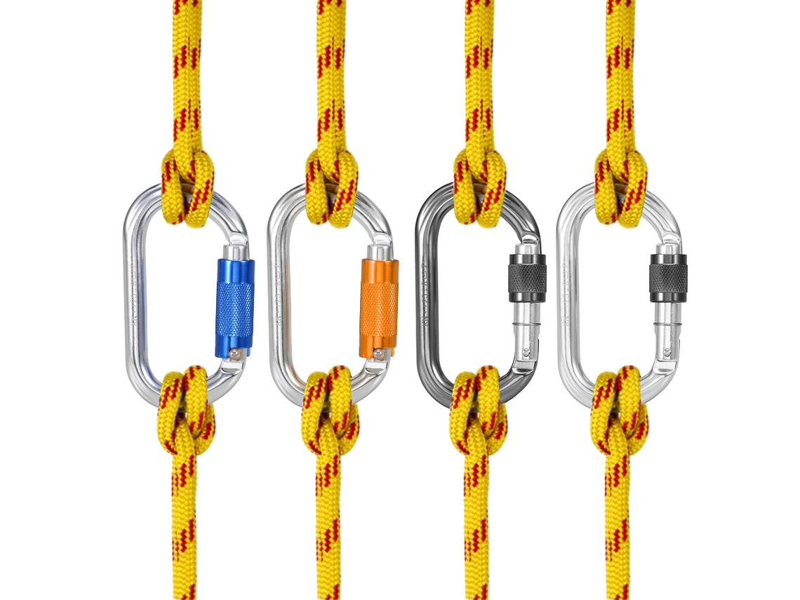 Omni-mosquetón De Cerrojo Giratorio D 25kn Para Escalada, Rappel, Canyoning Y Hamaca, Hebilla De Seguridad Pesada