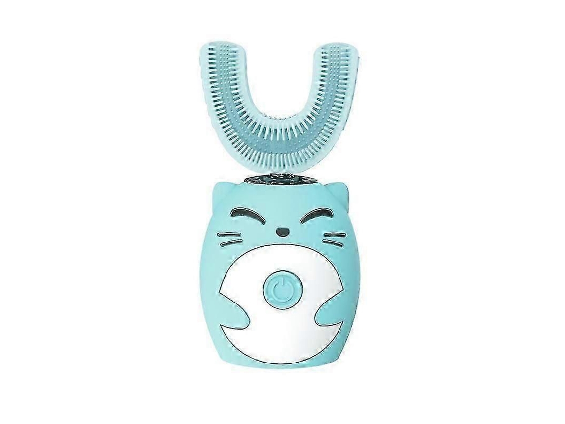 Cepillo de dientes eléctrico sónico de silicona para niños GOKOCO con limpieza automática de 360 ​​grados, recargable por USB y con forma de U.