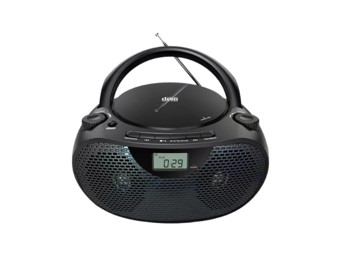 Reproductor de CD estéreo portátil Yuysan BT 9253 con radio AM/FM, Bluetooth y USB