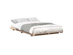 Maison Exclusive - Estructura De Cama Marrón 135 X 190 Cm Madera Maciza De Pino