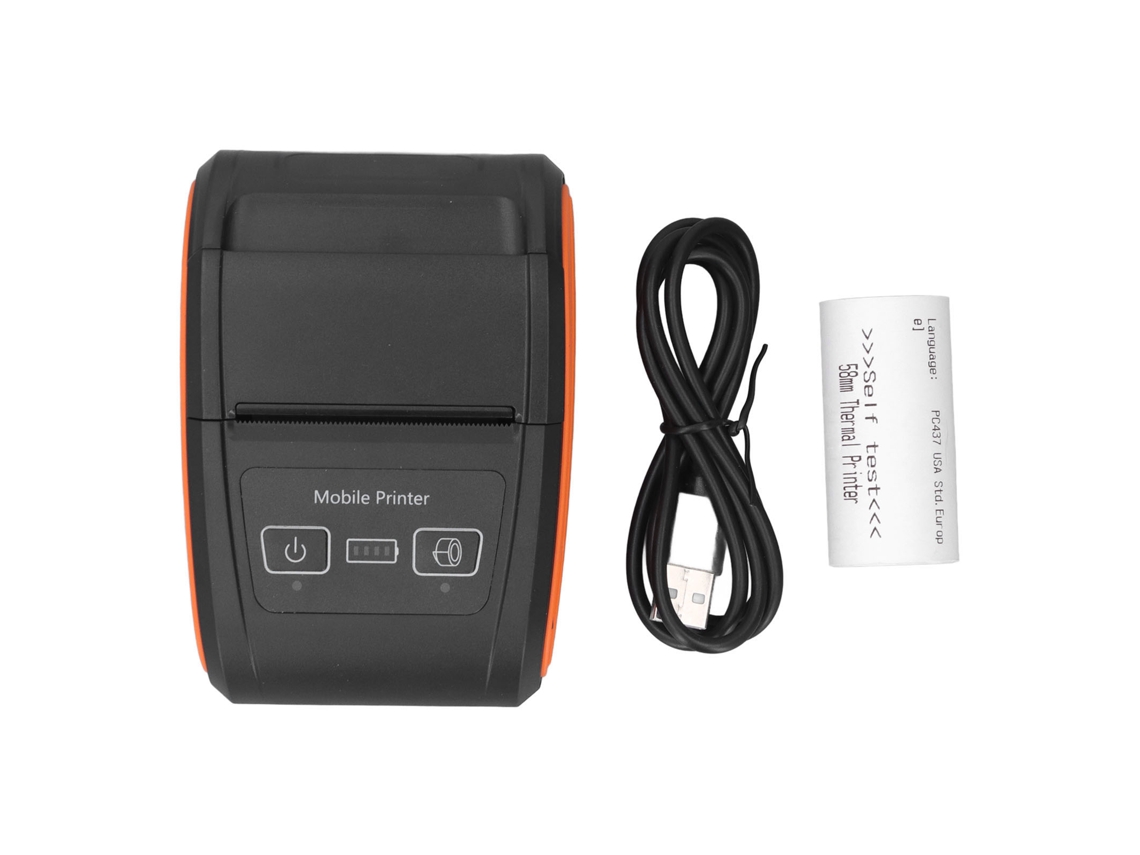 Impresora Térmica Portátil Bt De 58 Mm, 203 Ppp, 90 Mm/s Para Supermercados Y Restaurantes.