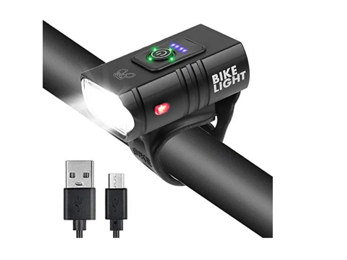 Juego Luces Bicicleta 1500lumens Ipx7 Negro