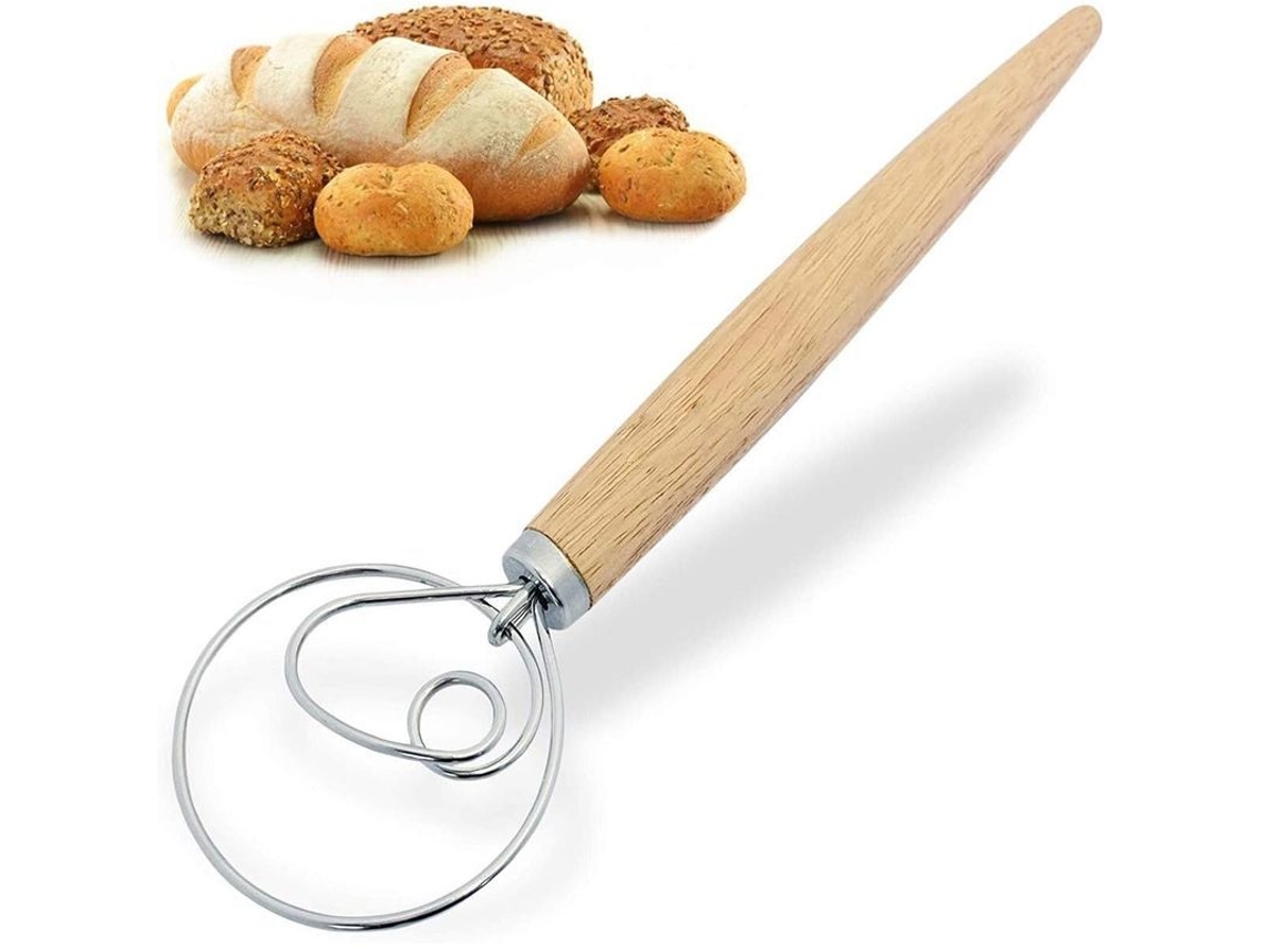 Amasadora Danesa De Acero Inoxidable 304, 33 Cm, Para Pasteles Y Pan.
