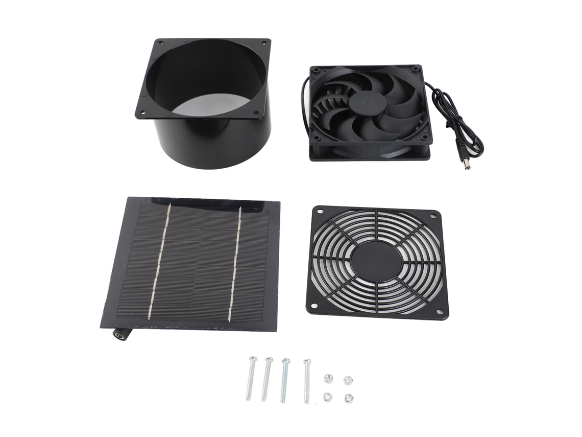 Kit De Ventilador Solar 5w 6v Impermeable Ip65 Para Gallinero Exterior Hogar