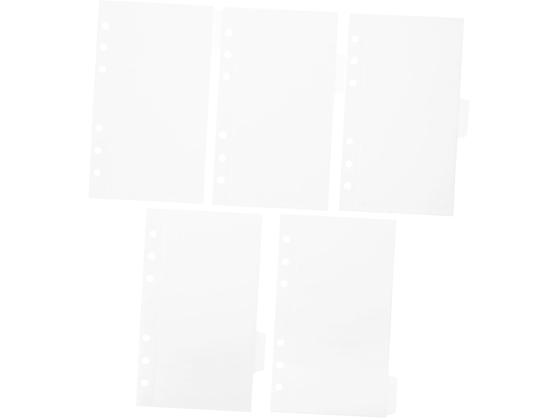 Carpeta A6 con 5 separadores extraíbles, económica y reutilizable, material ligero, ideal para oficina - Gokoco