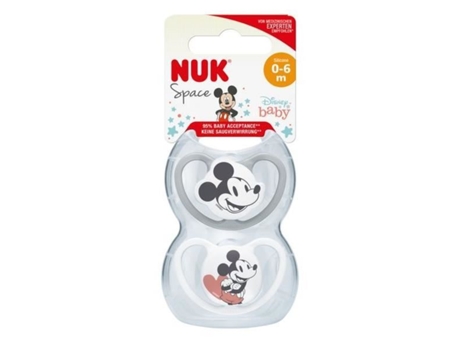 NUK Conjunto de 2 chupetas SPACE Mickey - 0-6 meses