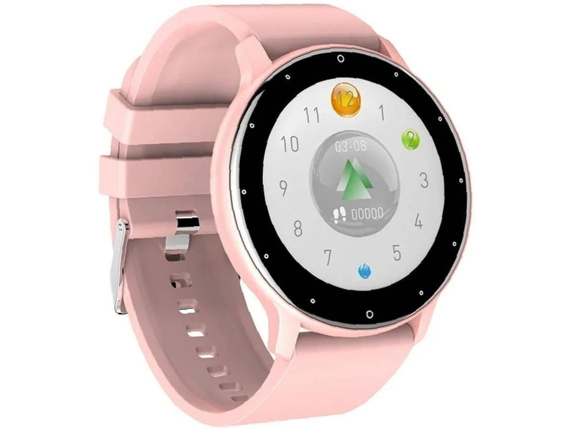 Reloj inteligente con pantalla táctil, monitor de actividad física, oxígeno en sangre, presión arterial, frecuencia cardíaca, pulsera impermeable, detección de salud, Yizhood (rosa)