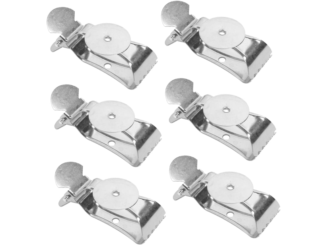6piezas Clip De De Para Cortina De Acero Inoxidable Clips Con Gancho Para Colgar Cortinas Soportes Laterales Resistentes Para Uso Pare