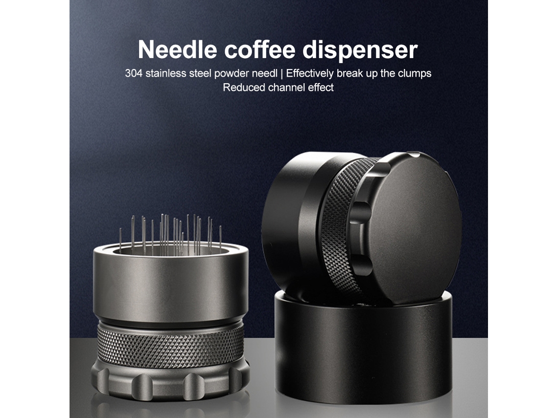 Dispensador De Café Giratorio Wdt De 22 Agujas, Acero Inoxidable, Con Base Y Cepillo De Limpieza.