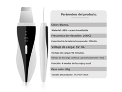 Aparelho Ultrassônico Doméstico para Limpeza Facial com Raspador, Removedor de Cistos e Limpador de Poros. MDUG (modelo 2)