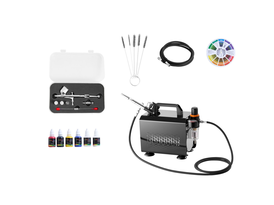 Kit de aerógrafo Succebuy con compresor de aire de 1/6 HP para pintura acrílica