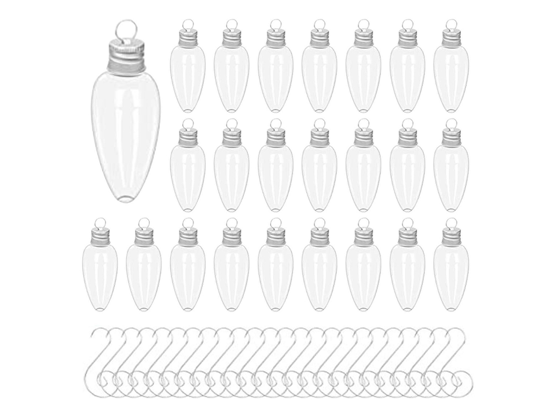 Adornos de bombillas transparentes para árbol de Navidadvayotoy