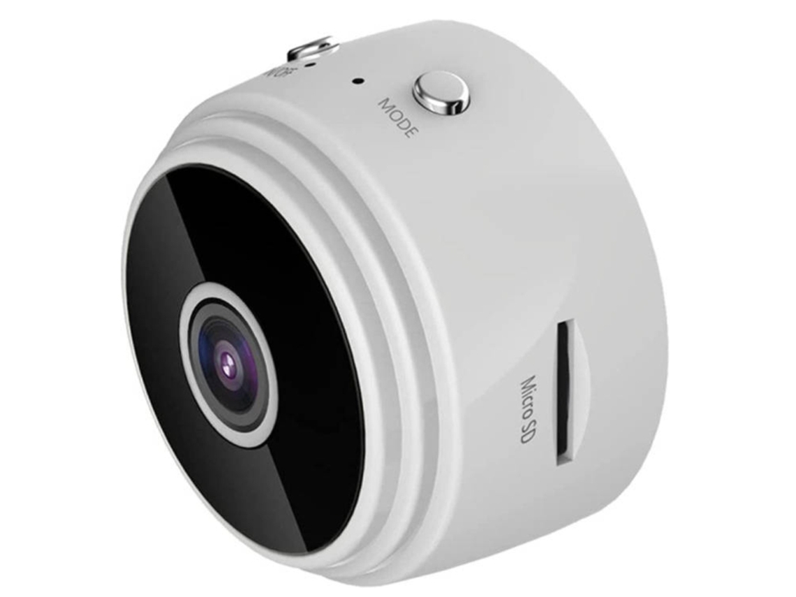Mini cámara de vigilancia, wifi, HD 1080P, visión nocturna para coche Yizhood (blanca)