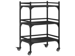 Carrito de cocina madera de ingeniería negro VIDAXL ( 50x35x75,5 cm)