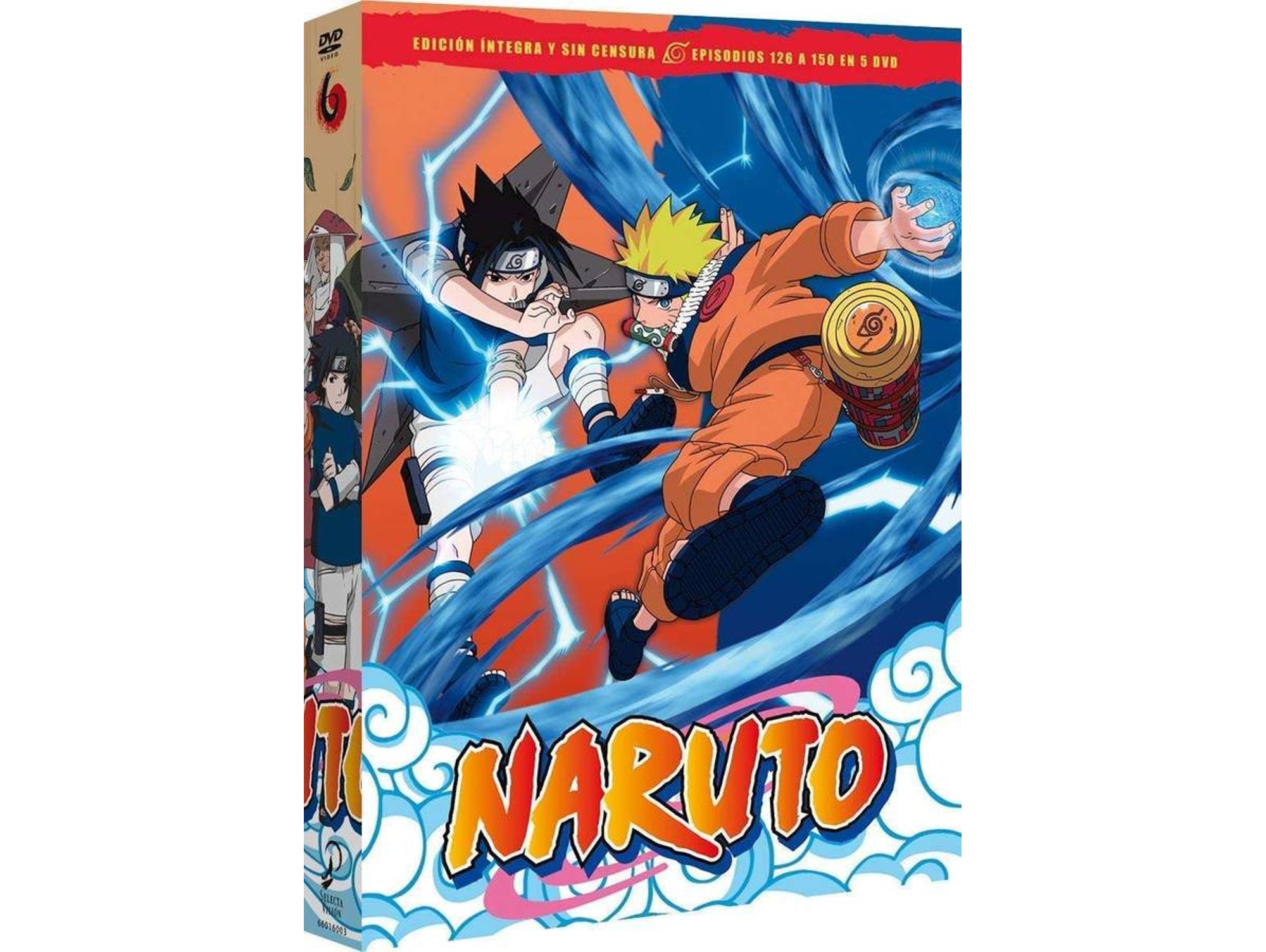 DVD Naruto Box 6 Episodios 126 A 150