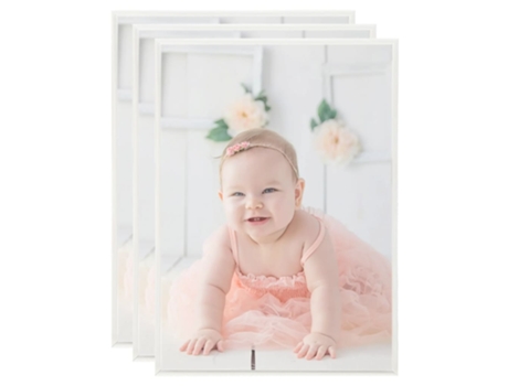 MAISON EXCLUSIVE - Marcos de foto collage de mesa 3 uds plateado MDF 15x21cm
