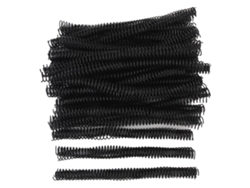 100 Espirales De Encuadernación De 16 Mm, 48 Dientes, 4:1, Pvc Para Papel A4, Capacidad Para 140 Hojas, Color Negro.