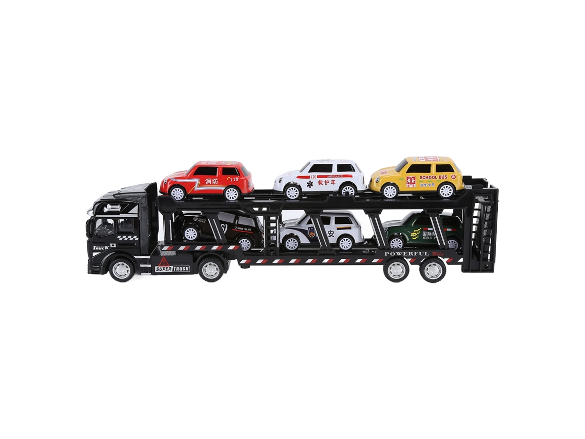 Camión Transportador De Coches De Juguete De Aleación, Desmontable, Con 6 Coches Pequeños Para Niños De 3 Años En Adelante.