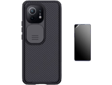 Kit Carcasa y Protector Xiaomi Mi 11 Ultimatte Nillkin Camshield Negro