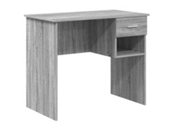 Mesa | Escritorio con cajón Sonoma Gris 90 x 49 x 75 cm Madera tratada