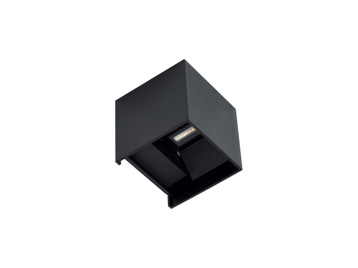 Aplique LED IP54 6,8W Negro con aletas orientables 4000k BENEITO FAURE