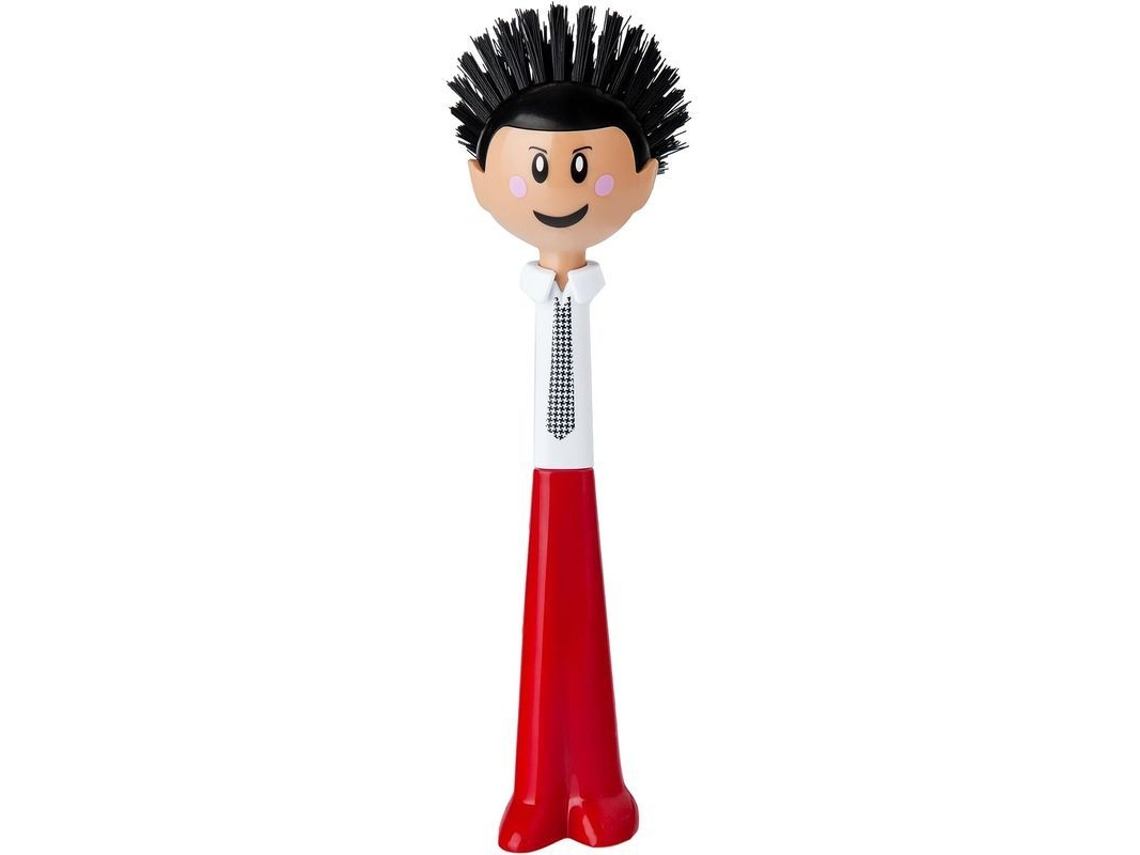 Cepillo Para Lavar Platos Orlando Dolls Con Cerdas De Nailon, Resistente A Los Arañazos, Color Blanco Y Rojo.