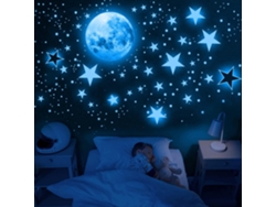 1109 Estrellas Luminosas con Luna para Techos
