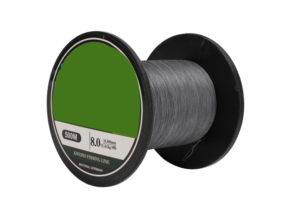 Danu26-hilo De Pesca Trenzado Pe 4 Hilos 500m Ultra Fuerte Gris Para Pesca En Agua Salada Exterior 8.0