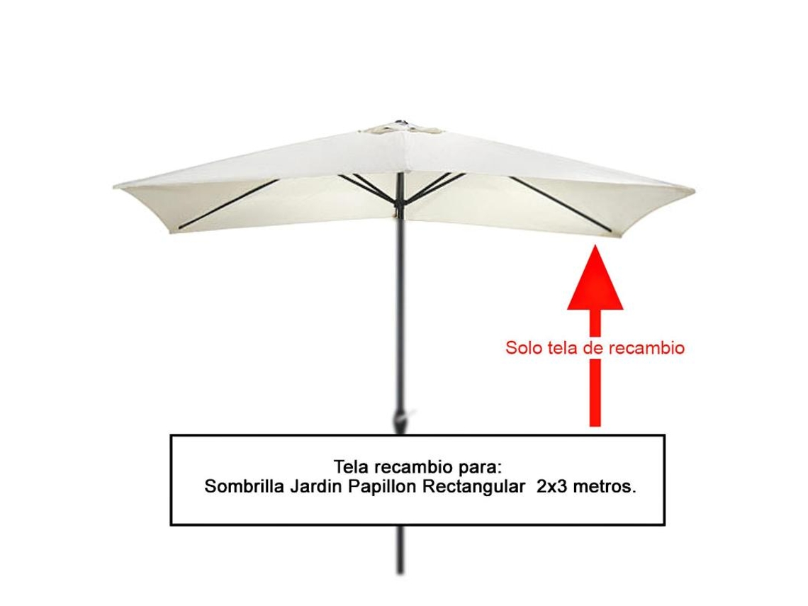 Tela recambio sombrilla rectangular 2x3 metros (08091055)